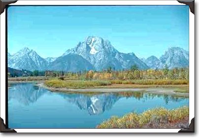 Mountain Reflected In Lake, Fall Mountain Reflected In Lake, Fall