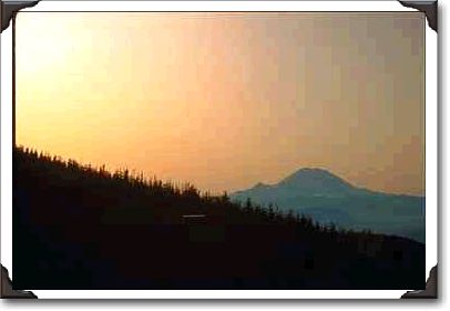 Mountain Under Orange Sky Mountain Under Orange Sky