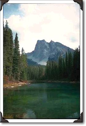 Green Lake, Trees And Mountain Peak Green Lake, Trees And Mountain Peak