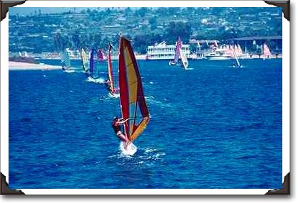 Board sailing, Mission Bay Board sailing, Mission Bay