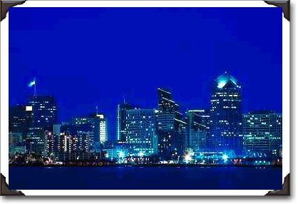Night skyline from Harbor Island Night skyline from Harbor Island