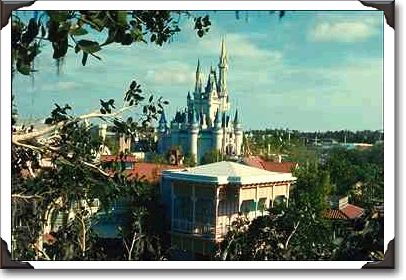 Magic castle from a distance, Disney World Magic castle from a distance, Disney World