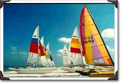 Sailboats on the beach at Clearwater Sailboats on the beach at Clearwater