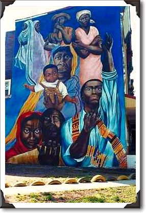 Afro-American wall mural Afro-American wall mural