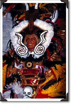 Mummer's flamboyant costume Mummer's flamboyant costume