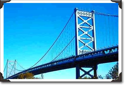 Walt Whitman Bridge across Delaware River Walt Whitman Bridge across Delaware River