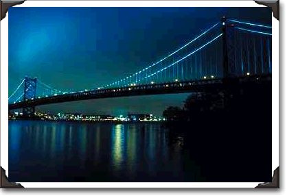 Ben Franklin Bridge spans the Delaware Ben Franklin Bridge spans the Delaware