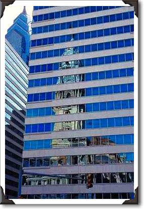 Clock Tower's reflected image, Clock Tower and City Hall Clock Tower's reflected image, Clock Tower and City Hall