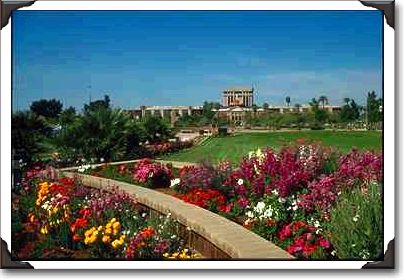 State capitol, flower gardens, Phoenix, Arizona State capitol, flower gardens, Phoenix, Arizona