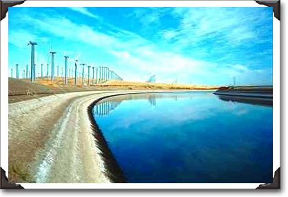 Central California aqueduct with wind power Central California aqueduct with wind power