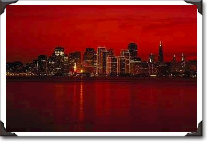 Sunset over San Francisco, California Sunset over San Francisco, California