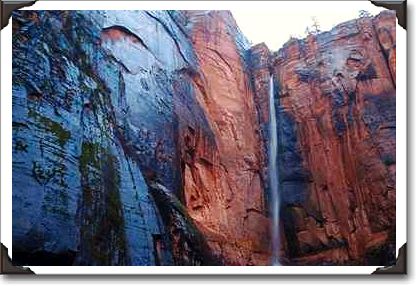 Rain induced falls, Zion National Park, Utah Rain induced falls, Zion National Park, Utah