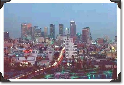 Los Angeles at dusk, California Los Angeles at dusk, California