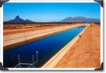 Central Arizona Project aqueduct, Picacho Peak, Arizona Central Arizona Project aqueduct, Picacho Peak, Arizona