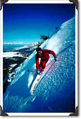 Skier at Mammoth Mountain, California Skier at Mammoth Mountain, California