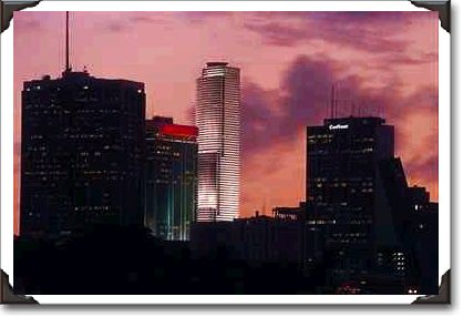 Miami skyline at night Miami skyline at night