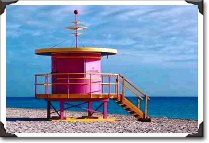 Space-age lifeguard pavilion, South Miami Beach Space-age lifeguard pavilion, South Miami Beach