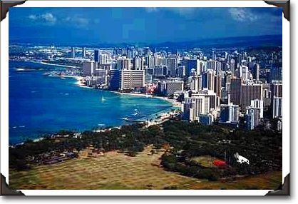 Panorama from Diamond Head, Waikiki Panorama from Diamond Head, Waikiki