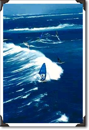 Helicopter view of Kanaha Beach Park, Maui and its waves Helicopter view of Kanaha Beach Park, Maui and its waves