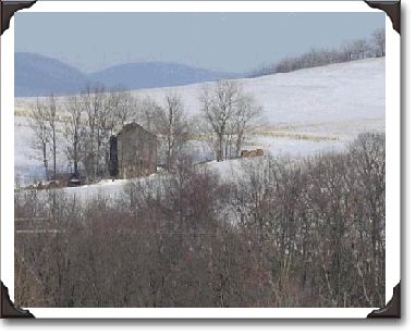 Old Barn in Snow Old Barn in Snow