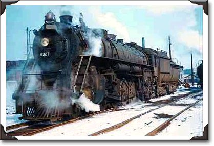 Grand Trunk Western RR, 2-8-4 #6327, near Detroit, MI Grand Trunk Western RR, 2-8-4 #6327, near Detroit, MI