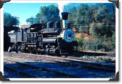 Feather River Ry, Shay locomotive #3, near Oroville, CA Feather River Ry, Shay locomotive #3, near Oroville, CA