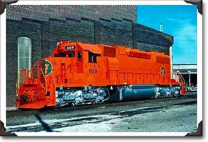 Elgin Joliet and Eastern, EMD SD-38 #669, Gary, IN Elgin Joliet and Eastern, EMD SD-38 #669, Gary, IN