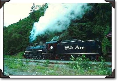 White Pass and Yukon in White Pass out of Skagway, Alaska White Pass and Yukon in White Pass out of Skagway, Alaska