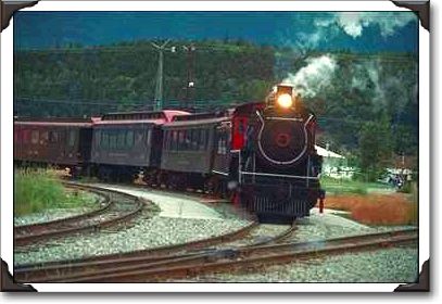 White Pass and Yukon Railway at Skagway, Alaska White Pass and Yukon Railway at Skagway, Alaska