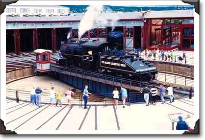 Turntable used to redirect engines, Steamtown, Pennsylvania Turntable used to redirect engines, Steamtown, Pennsylvania