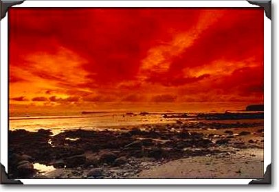 Tide pools under a fire sky, Laguna Beach, California Tide pools under a fire sky, Laguna Beach, California
