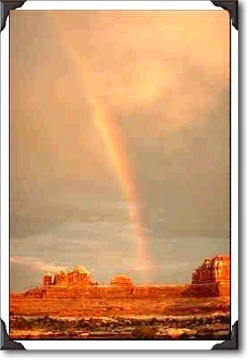 Canyonlands National Park, rainbow at sunset, Utah Canyonlands National Park, rainbow at sunset, Utah