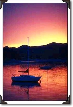 Sailboat on Lake Pleasant, northwest of Phoenix Sailboat on Lake Pleasant, northwest of Phoenix