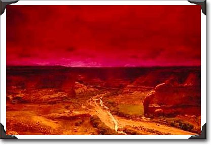 Red sky at Del Muerto, Canyon de Chelly National Monument Red sky at Del Muerto, Canyon de Chelly National Monument