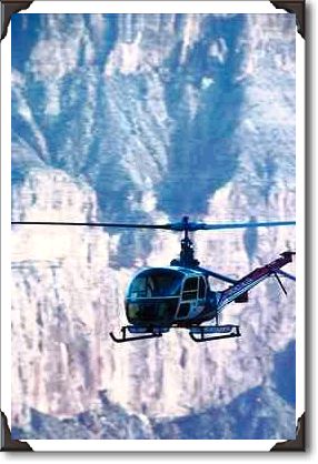 Helicopter flying in Grand Canyon Helicopter flying in Grand Canyon