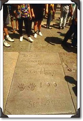 Celebrity imprints on Hollywood Blvd., California Celebrity imprints on Hollywood Blvd., California