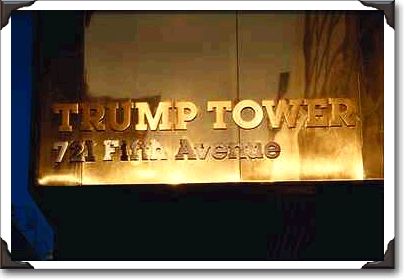 Trump Tower sign, New York Trump Tower sign, New York