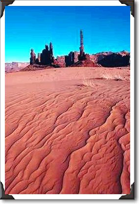 Sand dunes at Yei-be-chai formations, Monument Valley Sand dunes at Yei-be-chai formations, Monument Valley