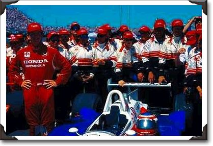 Parker Johnstone and crew, 1995 Marlboro 500, Michigan Parker Johnstone and crew, 1995 Marlboro 500, Michigan