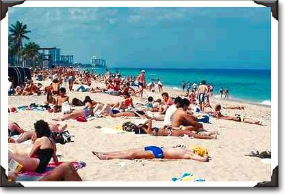 Scene on the beach, Fort Lauderdale, Florida Scene on the beach, Fort Lauderdale, Florida