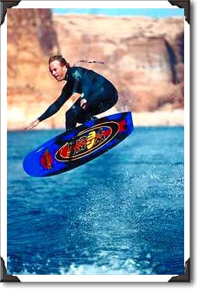 Wake jump, Lake Powell, Utah Wake jump, Lake Powell, Utah
