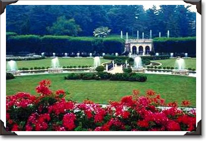 Scene from conservatory balcony, Longwood Gardens, PA Scene from conservatory balcony, Longwood Gardens, PA