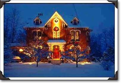 Home decorated for Christmas in upstate New York Home decorated for Christmas in upstate New York