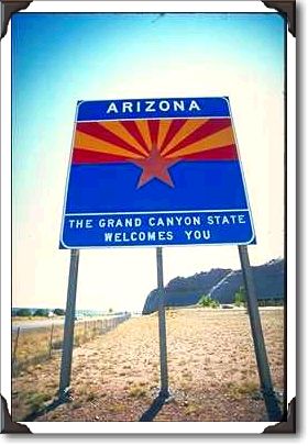 Welcome to Arizona sign at Lupton, Arizona Welcome to Arizona sign at Lupton, Arizona