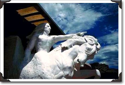 Model of Crazy Horse in the Black Hills Model of Crazy Horse in the Black Hills