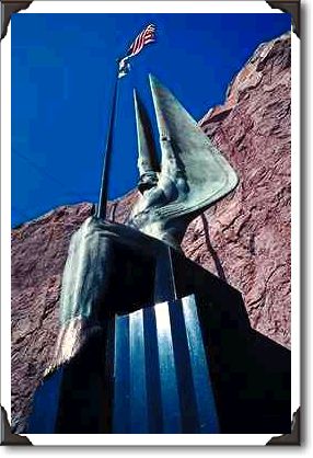Art deco statue, Hoover Dam, Nevada Art deco statue, Hoover Dam, Nevada