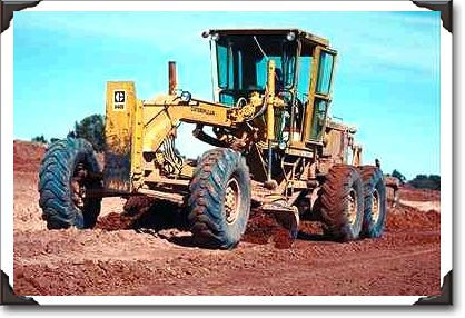 Road grader at Canyonlands National Park, Utah Road grader at Canyonlands National Park, Utah