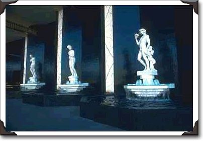 Three white sculptures, Caesar's Palace entrance Three white sculptures, Caesar's Palace entrance