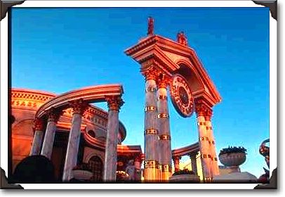 Entrance to Caesar's at dusk Entrance to Caesar's at dusk