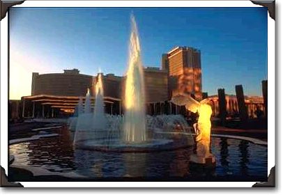 Fountains at dusk, Caesar's Palace Fountains at dusk, Caesar's Palace